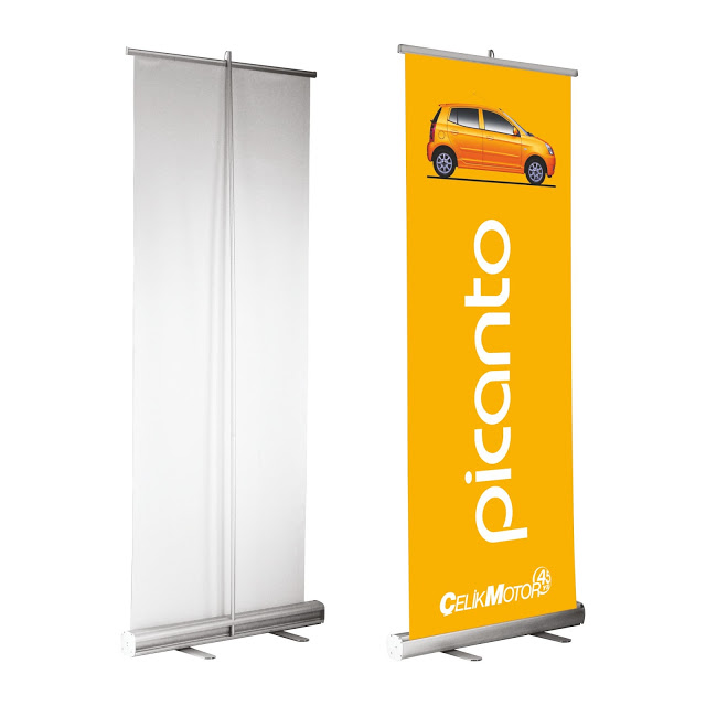 Standee cuốn đế nhỏ 1 mặt