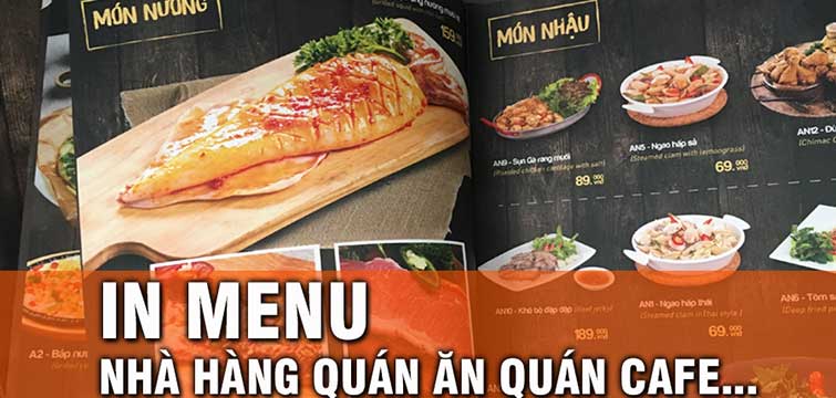 Lưu ý khi in thực đơn - Menu đẹp, bắt mắt cho nhà hàng