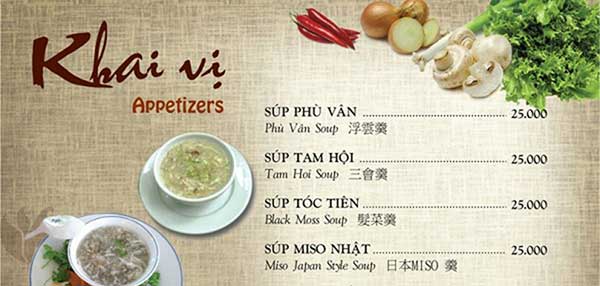 Xưởng in thực đơn, Menu chất lượng giá rẻ ở TPHCM